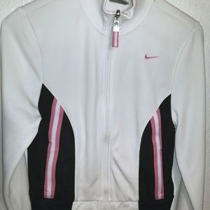 Womens Nike Small White, Black, and Pink Jacket